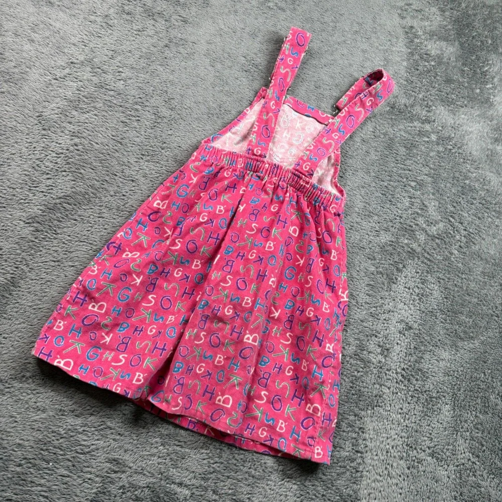 OshKosh Vintage Pink Alphabet Corduroy Overalls